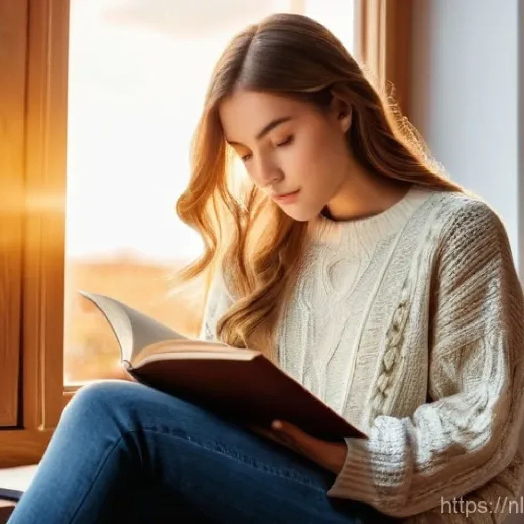 인지행동치료와 건강 행동 변화 - A young adult (18-25 years old, wearing comfortable, modest home attire such as a loose sweater and ...